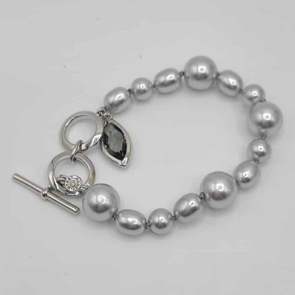 Monet Silver Tone Toggle Bracelet NWOT